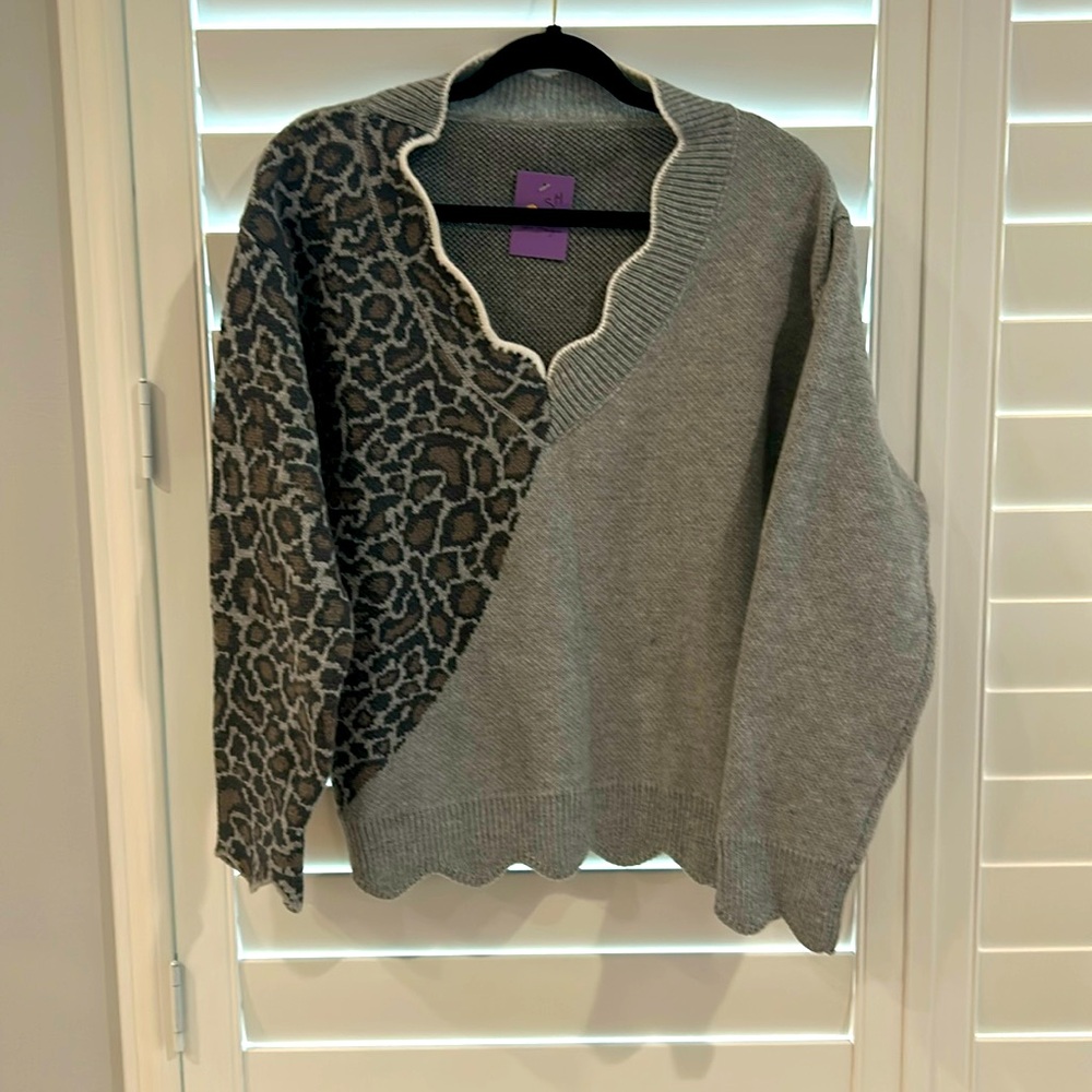 Cheetah Print Sweater